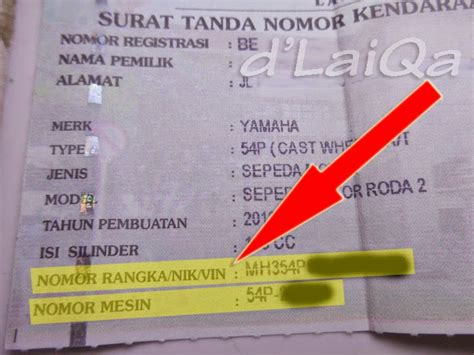 Ini Letak Nomor Seri Motor di STNK dan Cara Cek Plat Nomor  .